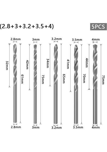 5 Adet Takım Elbise 8MM-10MM 10MM 1/5 Adet 8MM/10MM Takım Elbise Shank Hss Ağaç Işleme Havşa Freze Ucu Seti Vida Çıkarıcı Remon Yıkım Ahşap Freze Kesicisi (Yurt Dışından)