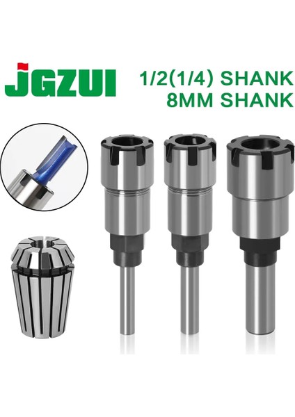 ER20 Anahtarı 1/4 "8mm 1/2" Shank Er Yönlendirici Bit Uzatma Çubuğu Collet Oyma Makinesi Uzatma Freze Kesici Ahşap (Yurt Dışından) fiyatları