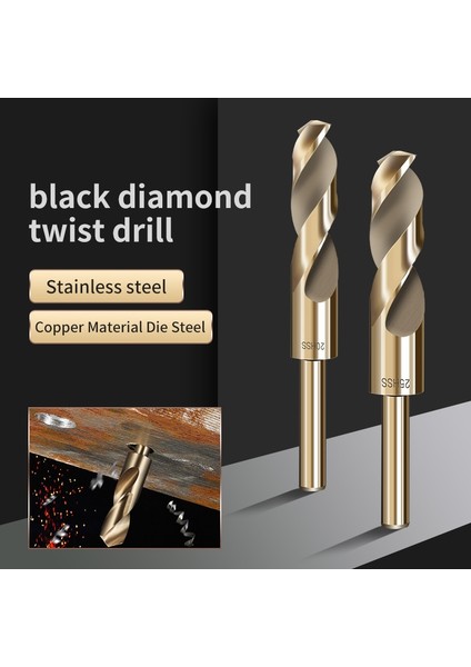 M35 Kobalt Bit 10MM Kobalt Büküm Uçları Düz Şaft Metal Matkap Uçları Mermer Ahşap Için Delik Delme Aracı Süper Sert Çelik 6/8/10/12/14/16/18/20/22/25MM (Yurt Dışından)