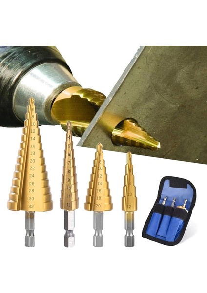 4-12-S-9 3 Adet/takım 3-12MM 4-12MM 4-20MM Hss Düz Oluk Adım Matkap Ucu Titanyum Kaplamalı Ahşap Metal Delik Kesici Çekirdek Delme Alet Takımı (Yurt Dışından) modelleri