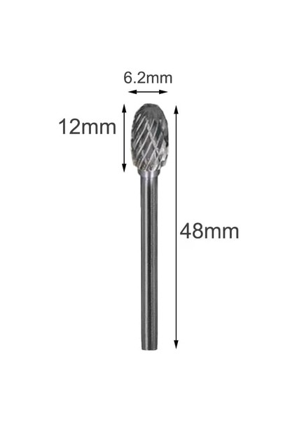 1 Pc Şekil D 1/8 "shank Tungsten Karbür Burs Matkap Uçları Metal Freze Kesicisi Karbür Elektrikli Döner Aletler Dremel Ağaç Işleme Aksesuarı (Yurt Dışından)