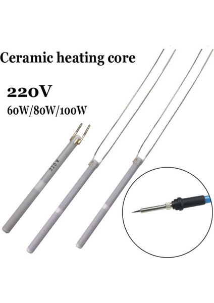 1PC-80W Uzun Tel 1/2 Adet Seramik Elektrikli 220V 80W 60W 100W Havya Isıtıcı 908 908S Lehim Araçları Dahili Isıtma Elemanı (Yurt Dışından) modelleri