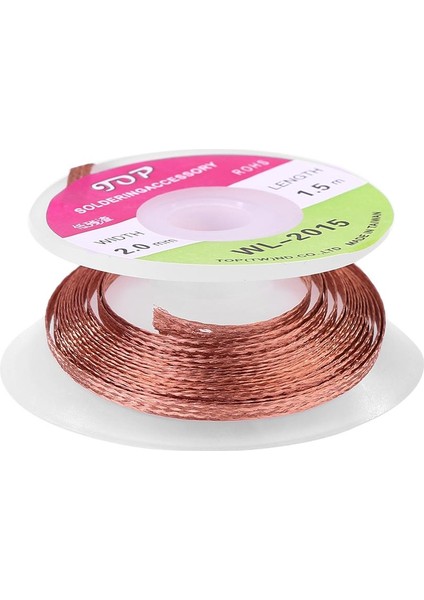 1 Adet 3.0mm 1.5m Lehim Sökücü Örgü Lehim Sökücü Fitil Düşük Kalıntı Kalay Şerit Tamir Araçları Doğru Maksimum Kalay Emme Kapasitesini Sağlayın (Yurt Dışından)