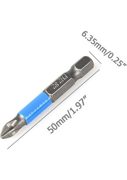 2 Adet 10/5/2 Adet Tornavida Uçları Seti 50MM Ph2 Kaymaz Manyetik 1/4 "hex Shank El Elektrikli Matkap Sürücü El Aksesuarları Uyar (Yurt Dışından)
