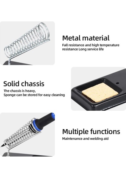 Y No Sünger Taşınabilir Havya Standı Tutucu Havya Teneke Standı ile Kaynak Temizleme Süngeri Elektrikli Havya Aksesuarları (Yurt Dışından) fiyatları