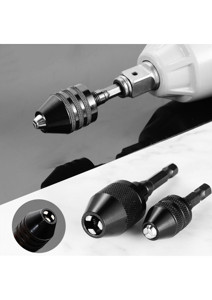 01 Matkap Chuck Anahtarsız Tornavida Darbeli Sürücü Adaptörü Elektrikli Mikro Motor Kelepçe Mini Ayna Fikstürü Hex Shank Matkap Uçları Adaptörü (Yurt Dışından)