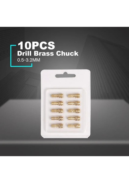10 Adet/takım Mini Matkap Pirinç Collet Chuck Taşlama Aynası Döner Elektrikli Motor Şaftı Matkap Ucu Matkaplar Chuck Adaptörü 0.5-3.2mm (Yurt Dışından)