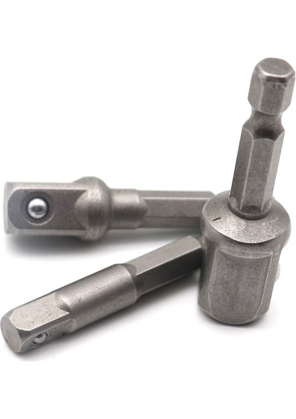 Kahverengi Altıgen 3 Pcs Hex Shank Anahtarı Tahrikli Elektrikli Matkap Soket Matkap Adaptör Soket Uzatma Bit Adaptör Seti 1/4 3/8 1/2 Tornavida Araçları (Yurt Dışından)