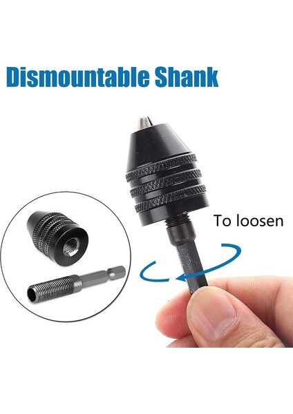 Gümüş 0.3-3.4 mm Mini Keyles Matkap Chuck Matkap Mili Tornavida Adaptörü Elektrikli Mikromotor Kelepçe Aracı Altıgen Şaft Matkap Chuck Matkap Adaptörü (Yurt Dışından)