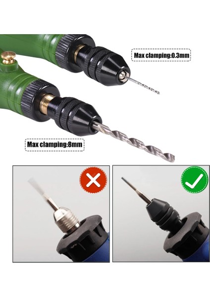 Gümüş 0.3-3.4 mm Mini Keyles Matkap Chuck Matkap Mili Tornavida Adaptörü Elektrikli Mikromotor Kelepçe Aracı Altıgen Şaft Matkap Chuck Matkap Adaptörü (Yurt Dışından)