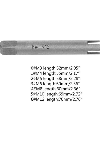 M5 Kırık Musluk Çıkarıcı Kılavuzu Kolay Çıkış Tel Vida Sökücü Araçları Matkap Ucu 3/4 Pençe Metrik M3-M12 B85C (Yurt Dışından)