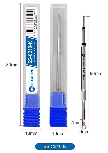 K Sunshınıe C210 Serisi Entegre Havya Uçları ve S210 Için Isıtma Çekirdeği Verimli Isı Iletim Sıcaklığı Geri Kazanımı (Yurt Dışından)