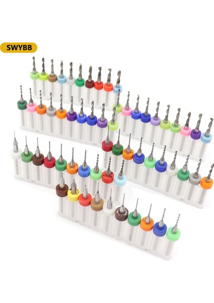 0.3mm Yuvarlak Pcb Matkap Ucu Mikro Dıy Mini Sondaj 3.175 Çap Tungsten Karbür Cnc 0.1-6.8mm Makine Baskı Devre 10 Adet Set (Yurt Dışından)