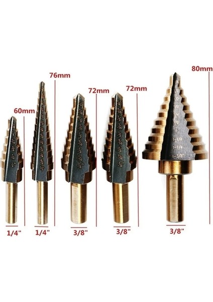 SIZE1-4-12MM Hss 4241 Kobalt Çoklu Delik 50 Boyutları Adım Matkap Ucu Seti Araçları Alüminyum Kasa Metal Ahşap Için Metal Delme Aracı Adım Koni Matkap (Yurt Dışından)