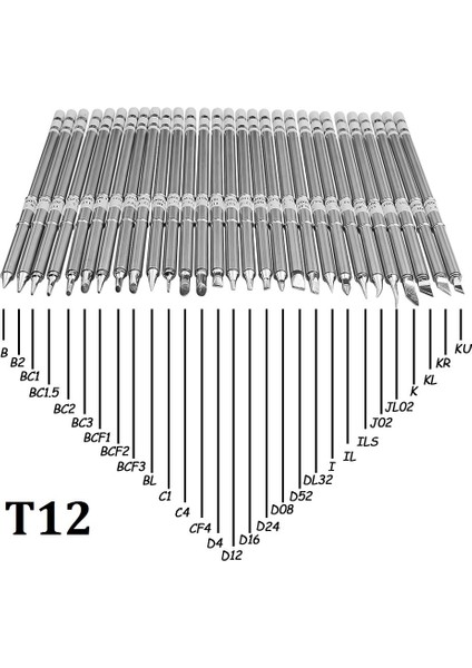 T12- Ils T12 Serisi Elektrikli Havya Ipuçları Hakko T12 LED Titreşim Anahtarı Sıcaklık Kontrol Cihazı FX951 K Bc2 B2 Ils Bl C4 JL02 (Yurt Dışından)