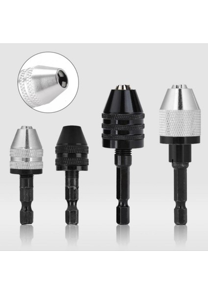05 Mini Anahtarsız Matkap Chuck 0.3-8mm Kendinden Sıkma Elektrikli Matkap Uçları Pens Fikstür Araçları 1/4 "hex Shank Hızlı Değişim Dönüştürücü (Yurt Dışından)