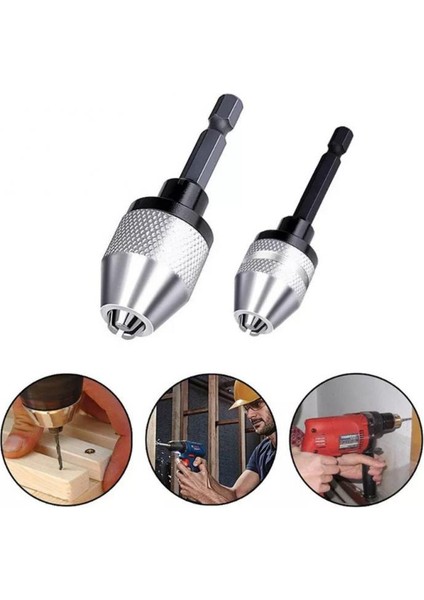 05 Mini Anahtarsız Matkap Chuck 0.3-8mm Kendinden Sıkma Elektrikli Matkap Uçları Pens Fikstür Araçları 1/4 "hex Shank Hızlı Değişim Dönüştürücü (Yurt Dışından)