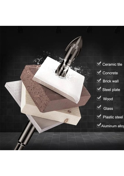 7mm Oauee Çapraz Altıgen Kiremit Uçları Seti Cam Seramik Beton Delik Açıcı Sert Alaşım Üçgen Matkap Metal Matkap Uçları Çelik 3-12MM (Yurt Dışından) fırsatları