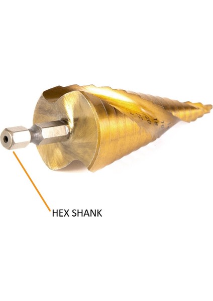 4-20 mm Hss Spiral Yivli Titanyum Kaplamalı Adım Matkap Ucu Spiral Flüt Hex Shank Ahşap Metal Delik Kesici Evrensel Elektrikli El Aletleri 4-12/20/32 (Yurt Dışından)