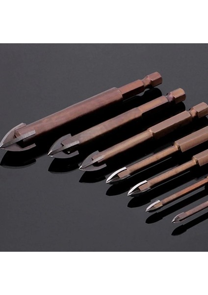 5 mm Matkap Ucu Çapraz Hex Kiremit Uçları Cam Seramik Beton Delik Açıcı Alaşım Üçgen Matkap Tungsten Karbür (Yurt Dışından) fiyatları