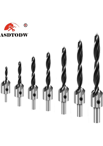 10MM Yuvarlak 3-10MM Havşa Matkap Ucu Flüt Yuvarlak Şaft Ayarlanabilir Konik Uçları Allen Anahtarı ile Ahşap Için Ağaç Işleme Sondaj Aracı (Yurt Dışından)