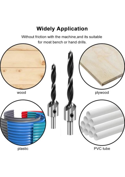 10MM Yuvarlak 3-10MM Havşa Matkap Ucu Flüt Yuvarlak Şaft Ayarlanabilir Konik Uçları Allen Anahtarı ile Ahşap Için Ağaç Işleme Sondaj Aracı (Yurt Dışından)