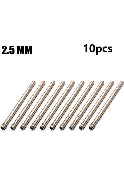 2 5mm 10 Adet 0.8-4mm Döner Elmas Çapak Çekirdek Matkap Ucu Gravür 2.35MM Cam Karo Taşlama Içi Boş Kafa Döner Elektrikli El Aletleri (Yurt Dışından)