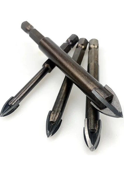 6 mm Matkap Ucu Çapraz Altıgen Kiremit Uçları Cam Seramik Beton Delik Açıcı Alaşım Üçgen Matkap Tungsten Karbür (Yurt Dışından)