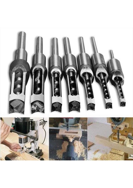 11MM Hss Büküm Matkap Uçları Ağaç Işleme Araçları Büküm Kare Delik Matkap Uçları Burgu Ortising Keski Matkap Seti Kare Delik 6.0mm ~ 16MM (Yurt Dışından)
