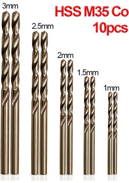 10 Adet Hss M35 Takı Zanaat El Pin Delik Matkap Kuyumcular Burs Sondaj Raybası Chuck Kelepçe 0.3-3.6mm Mini El Büküm Matkap 7*0.75 Chuck (Yurt Dışından)
