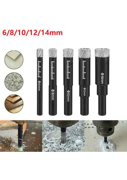 6mm 6/8/10/12/14MM Vakum Kaynaklı Elmas Kuru Matkap Uçları Delik Testere Mermer Seramik Karo Cam Çok Fonksiyonlu Duvar Sondaj Araçları (Yurt Dışından) modelleri