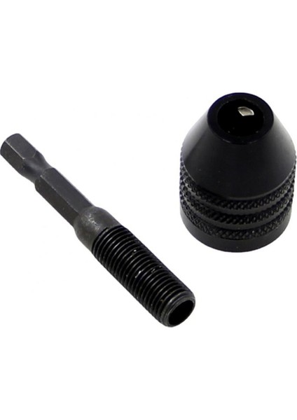 0.6-8mm Siyah Mini Matkap Chuck Hızlı Değişim Dönüştürücü Mini Matkap Chuck Anahtarsız Tornavida Darbeli Sürücü Adaptör Matkap Sondaj Dönüştürücü Aracı (Yurt Dışından)