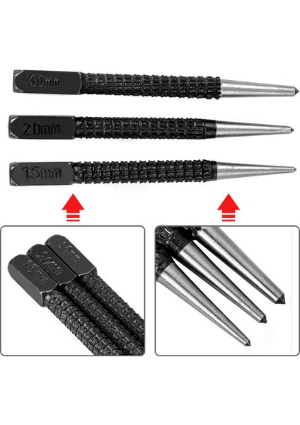 1 Adet Kaymaz Merkezi Yumruk 1.5mm/2mm/3mm Alaşımlı Yüksek Karbon Çelik Yüksek Sertlik Bulucu Metal Ahşap Işaretleme Delme Aracı 1/3 Adet (Yurt Dışından)