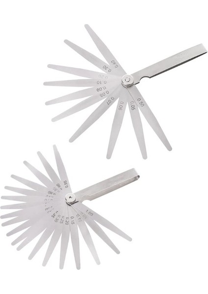 100B20 20 Bıçak Paslanmaz Çelik Feeler Ölçer 0.05-1mm Ölçme Aracı Metrik Feeler Ölçer Kalınlık Ölçüm Aracı Taşınabilir Dropship (Yurt Dışından) modelleri