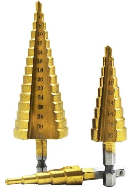 Düz Yuva 4-12MM 3-12MM 4-12MM 4-20MM 4-22MM Hss Düz Yuva Adım Matkap Ucu Seti Titanyum Kaplamalı Ahşap Metal Delik Testere Çekirdek Matkap Ucu Seti (Yurt Dışından) fırsatları