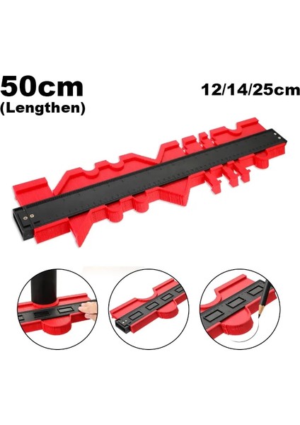 25 cm Yeşil 12/25/50 cm Profil Kontur Ölçer Fayans Laminat Kenar Şekillendirme Çoğaltma Ölçer Ahşap Cetvel Inşaat Kontur Ölçme Araçları (Yurt Dışından) fırsatları