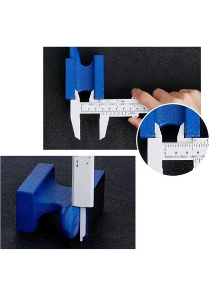 Beyaz 1 Adet Dıy Ölçü Aracı Ağaç Işleme Metal Işleme Sıhhi Tesisat Modeli Yapımı 150MM Sürmeli Kumpas Diyafram Derinlik Çapı Ölçü Aracı (Yurt Dışından)