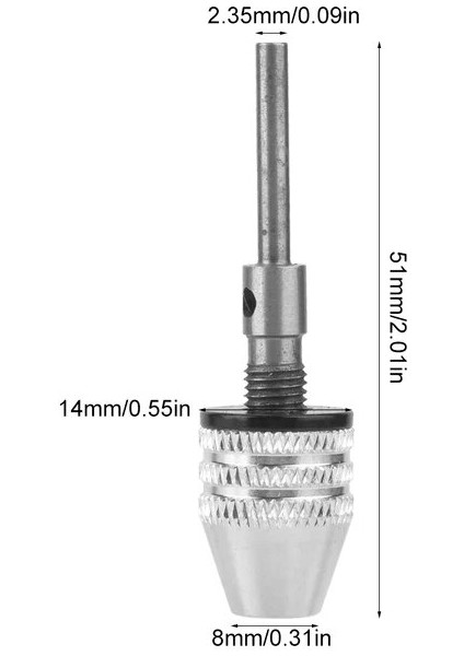 0.3-3.4mm 0.3-3.6/3.4/6.5mm Anahtarsız Matkap Chuck Elektrikli Matkap Uçları Adaptörü Motor Mili Chuck 1/4 "hex Shank Hızlı Değişim Adapterconverter (Yurt Dışından)