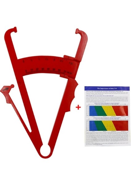 Kırmızı Vücut Yağ Kaliper Cilt Analiz Cihazı Ölçü Tabloları Spor Ince Sağlık Tutmak Test Cihazı Vücut Yağ Monitörü Sebum Ölçer Klasörü Ölçme Aracı (Yurt Dışından)