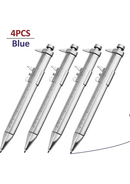 4 Adet Mavi 5 Adet Kumpas Kalem 0-100MM Sürmeli Kumpas Silindiri Tükenmez 1mm Plastik Öğrenci Kırtasiye Hediye Sürmeli Kumpas Ölçme Araçları (Yurt Dışından)