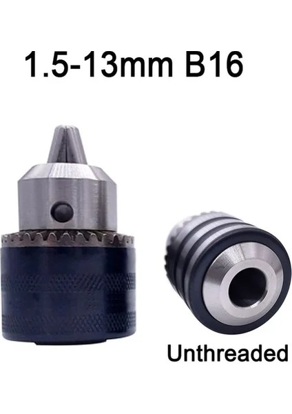 1.5-13MM B16 1 Adet 1.5-13MM B16 3/8 Konu Matkap Chuck Dönüşüm Matkap Chuck 1/2 M12X1.25 Anahtarı Elektrikli Matkap Anahtarsız 3 Çeneli Chuck (Yurt Dışından)