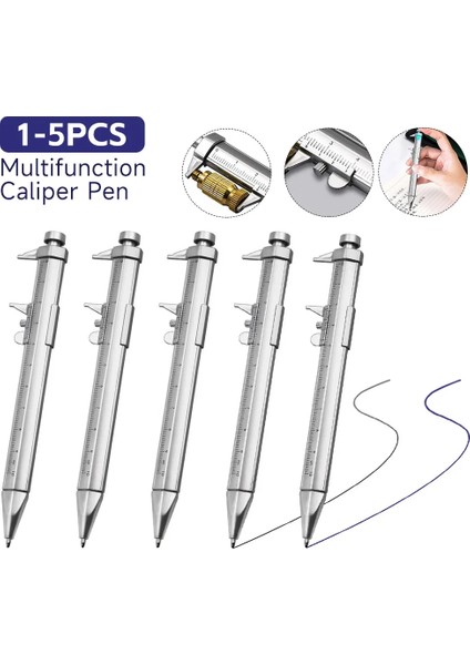 1 Adet Siyah 1-5 Adet Kumpas Kalem 0-100MM Sürmeli Kumpas Silindiri Tükenmez 1.0mm Plastik Öğrenci Kırtasiye Hediye Sürmeli Kumpas Ölçme Aracı (Yurt Dışından)