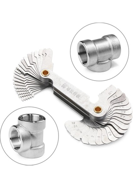 Her Ikisi De 55/60 Derece Metrik Inç Konu Fiş Ölçer Karbon Çelik Dişli Diş Vida Pitch Göstergeleri Merkezi Ölçüm Torna Kombinasyonu Araçları (Yurt Dışından) fırsatları