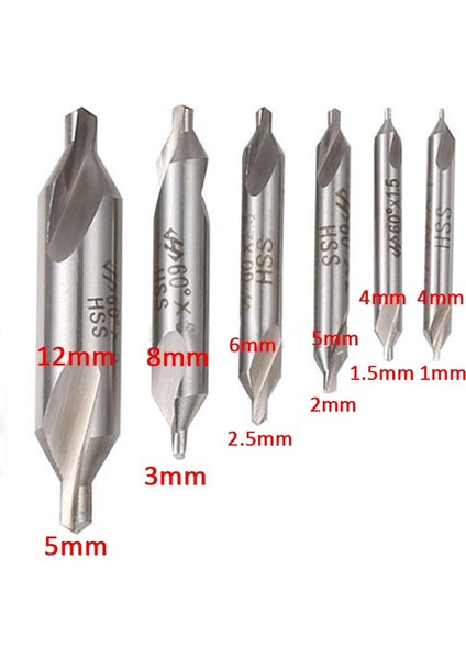 6mm Hss Merkezi Matkap Ucu 60 Derece Açı Havşa Metal Matkap Uçları Seti Elektrikli El Aletleri Delik Kesici 1.0/1.5/2.0/2.5/3.0/3.5/4.0/5.0mm (Yurt Dışından) fırsatları