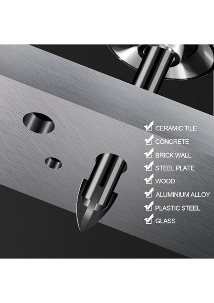 Kahverengi 12MM Çapraz Hex Kiremit Uçları Cam Seramik Beton Delik Açıcı Alaşım Üçgen Matkap 3/4/5/6/7/8/10/12MM Delik Testere Ağaç Işleme Araçları (Yurt Dışından)