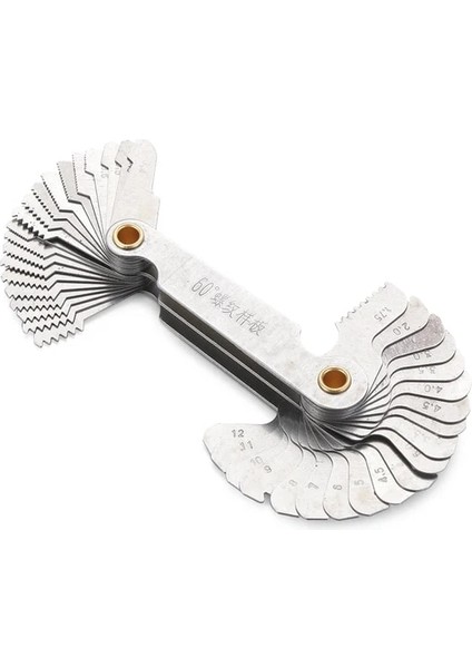 Her Ikisi De Tüm Karbon Çelik 55/60 Derece Metrik Inç Konu Fiş Ölçer Dişli Diş Vida Pitch Göstergeleri Merkezi Ölçüm Torna Kombinasyonu Aracı (Yurt Dışından)