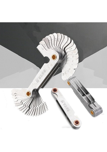 Her Ikisi De Tüm Karbon Çelik 55/60 Derece Metrik Inç Konu Fiş Ölçer Dişli Diş Vida Pitch Göstergeleri Merkezi Ölçüm Torna Kombinasyonu Aracı (Yurt Dışından) fırsatları