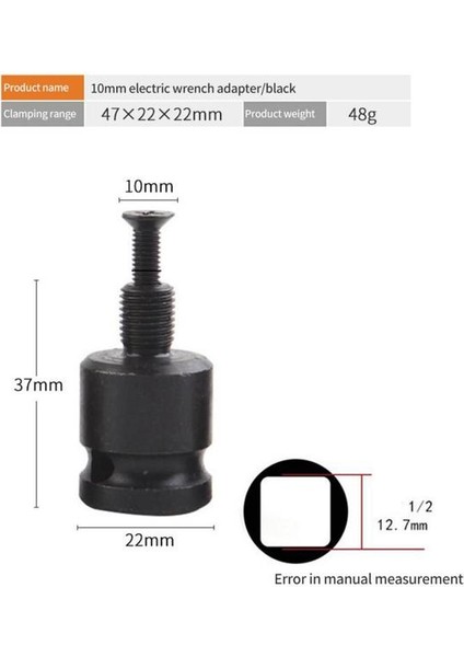 10MM Adaptör Siyah Ayna Dönüştürücü Çubuk Anahtarı Matkap Yuvarlak Saplı Elektrikli Taşlama Manuel Otomatik Pens Uzatma Çubuğu Makine Aksesuarları (Yurt Dışından)