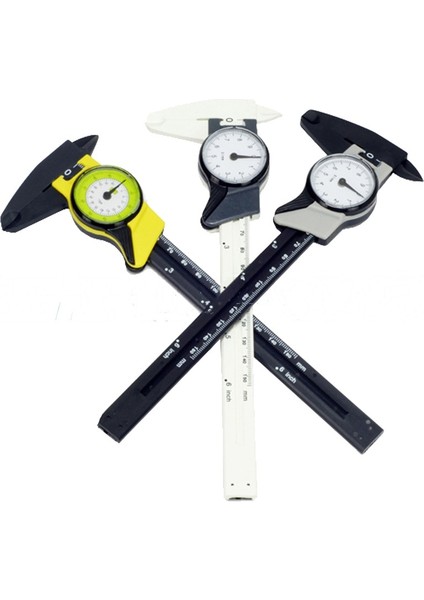 A4 1 Adet 0-150MM Metrik Inç Plastik Saat Kartı Saatli Plastik Kumpas (Yurt Dışından)