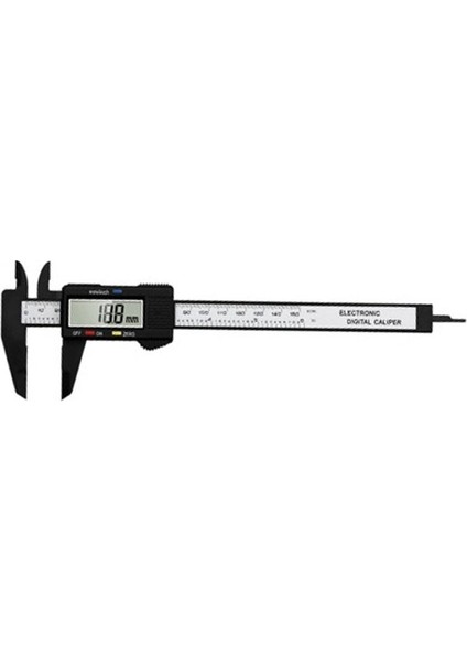 Siyah 0-150MM Kumpaslar LCD Elektronik Dijital Sürmeli Kumpaslar Kart Cetvel Mikrometre Ölçme Aracı Derinlik Pitch Ölçüm Aletleri (Yurt Dışından)